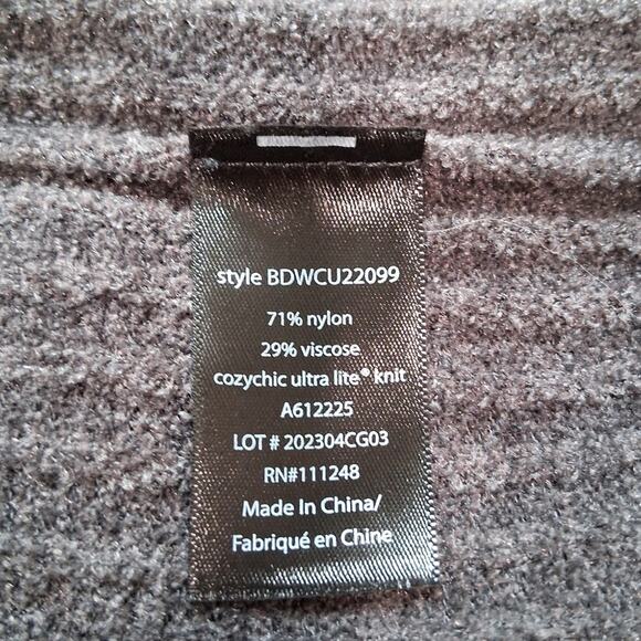 Barefoot Dreams Cozy Chic Ultra Lite Gray Knit Sleeveless Long Cardigan Large - Picture 6 of 7